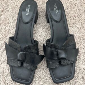 Rockport Women's Elegant Black Bow Sandals